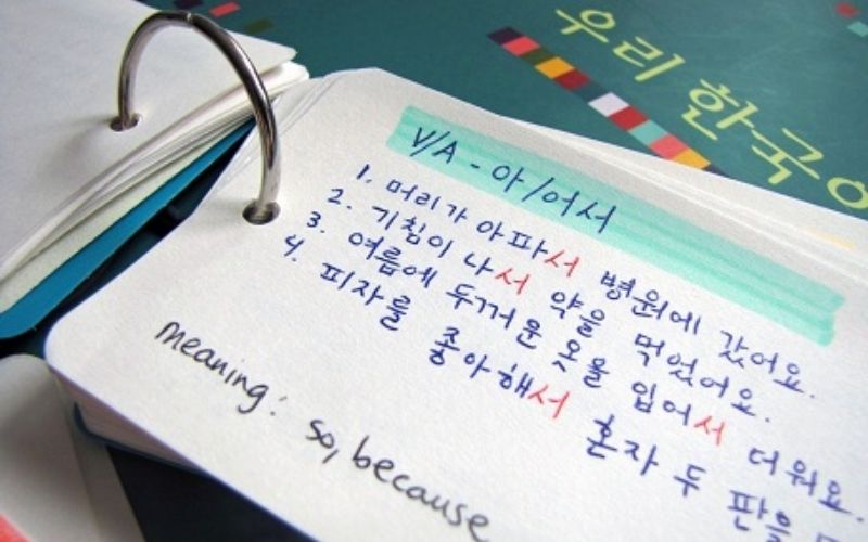 Cách học từ vựng tiếng Hàn bằng hình ảnh, flashcards
