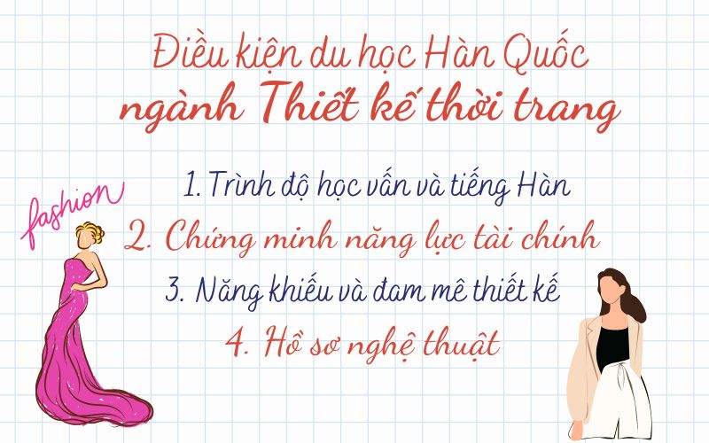 Điều kiện học ngành thiết kế thời trang ở Hàn Quốc