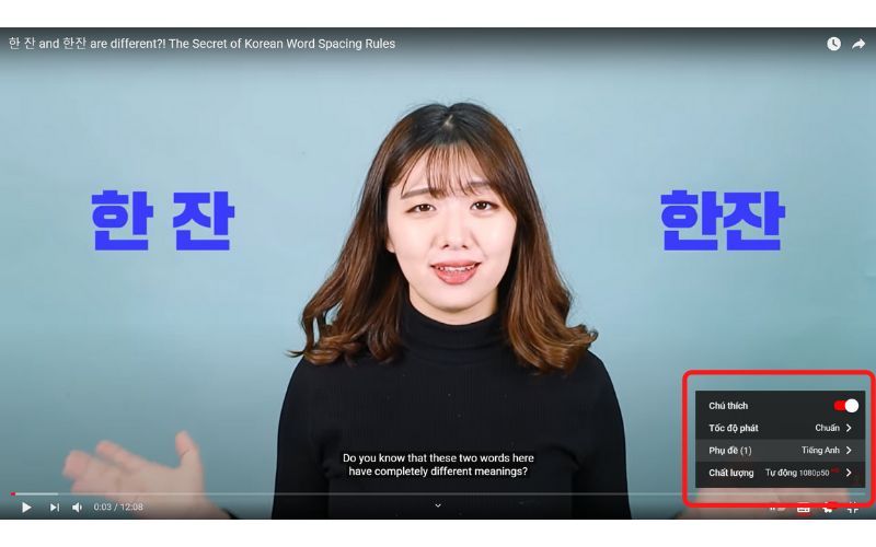 Kênh youtube học tiếng Hàn