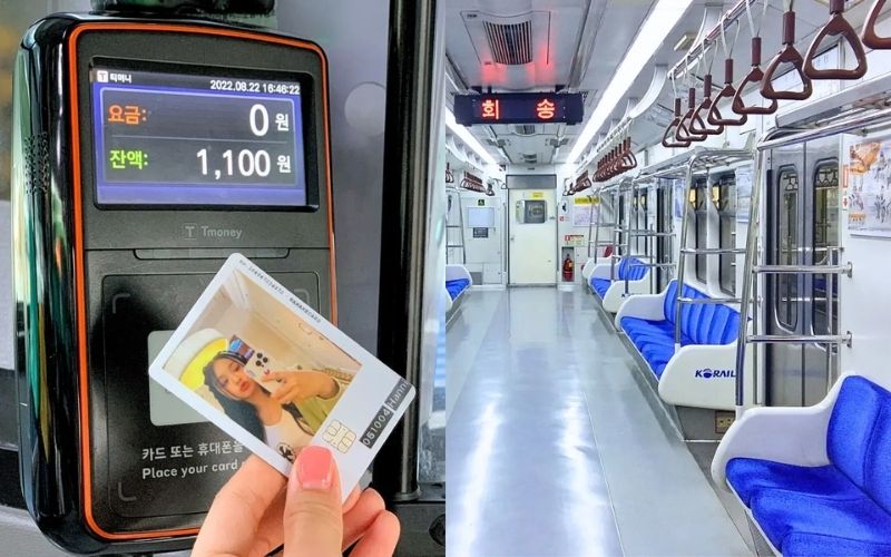Sử dụng thẻ giao thông ở Hàn Quốc T-Money khi đi tàu điện ngầm