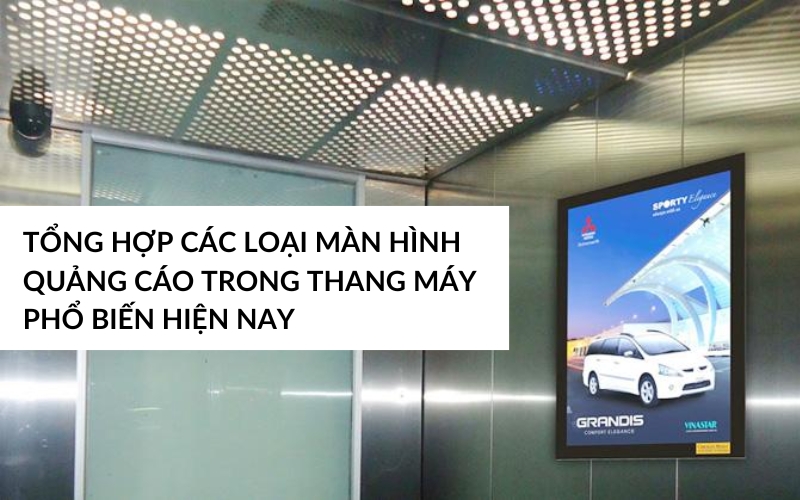 màn hình quảng cáo trong thang máy