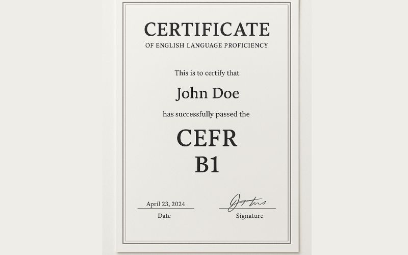 chứng chỉ cefr b1