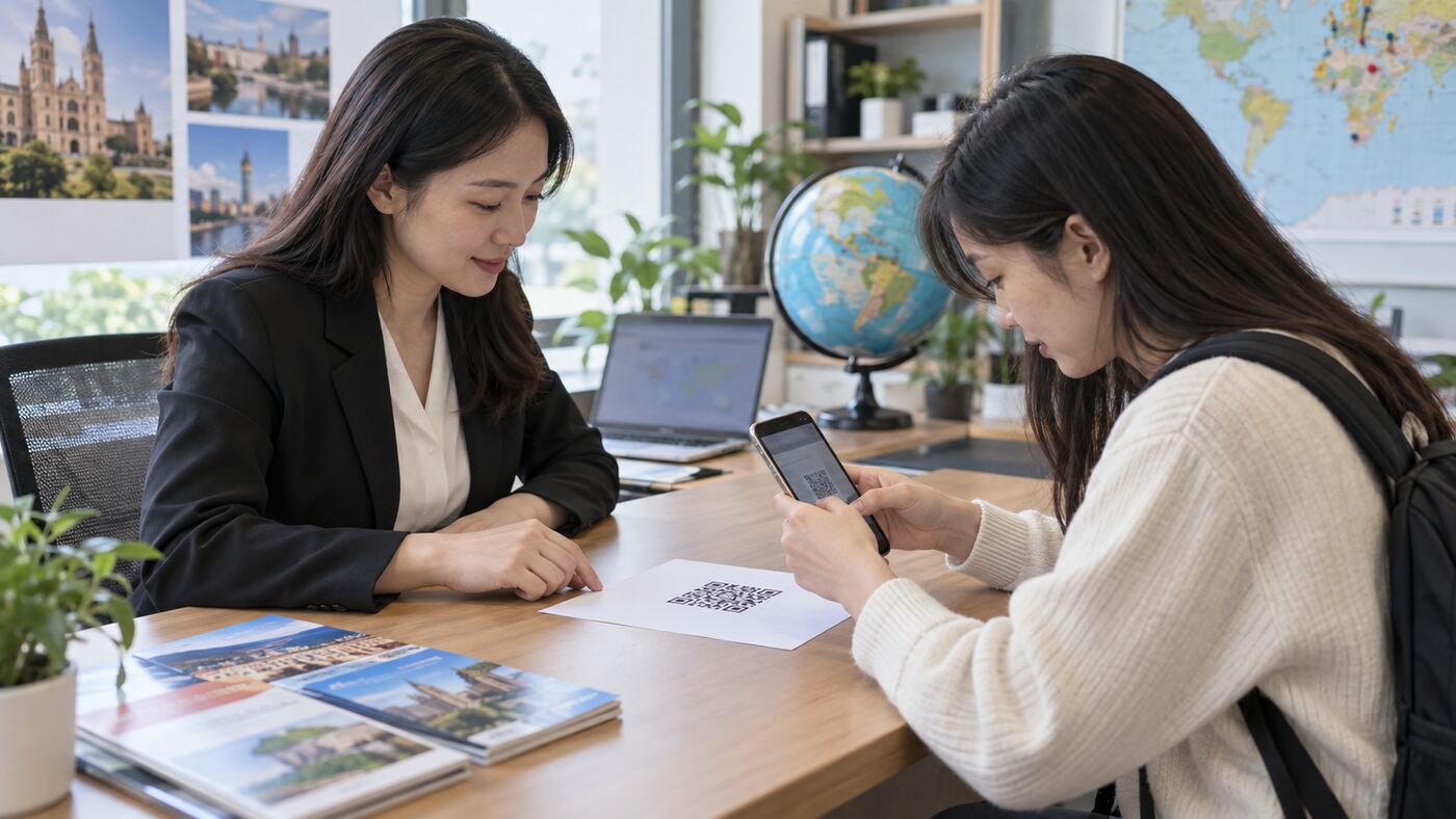 học viên chuyển khoản học phí online tại trung tâm tư vấn du học